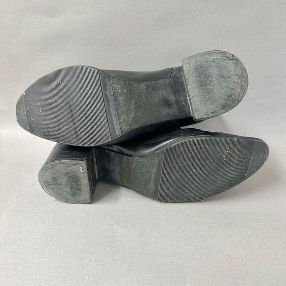 Everlane The Heel Boot block heel ankle smooth leather bootie in Black size 11 - Picture 15 of 16